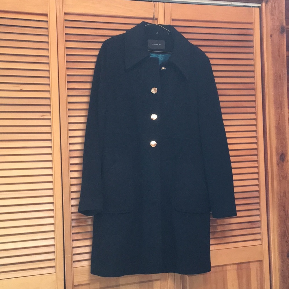 Tahari Women’s Black Mid-Length Dress Coat